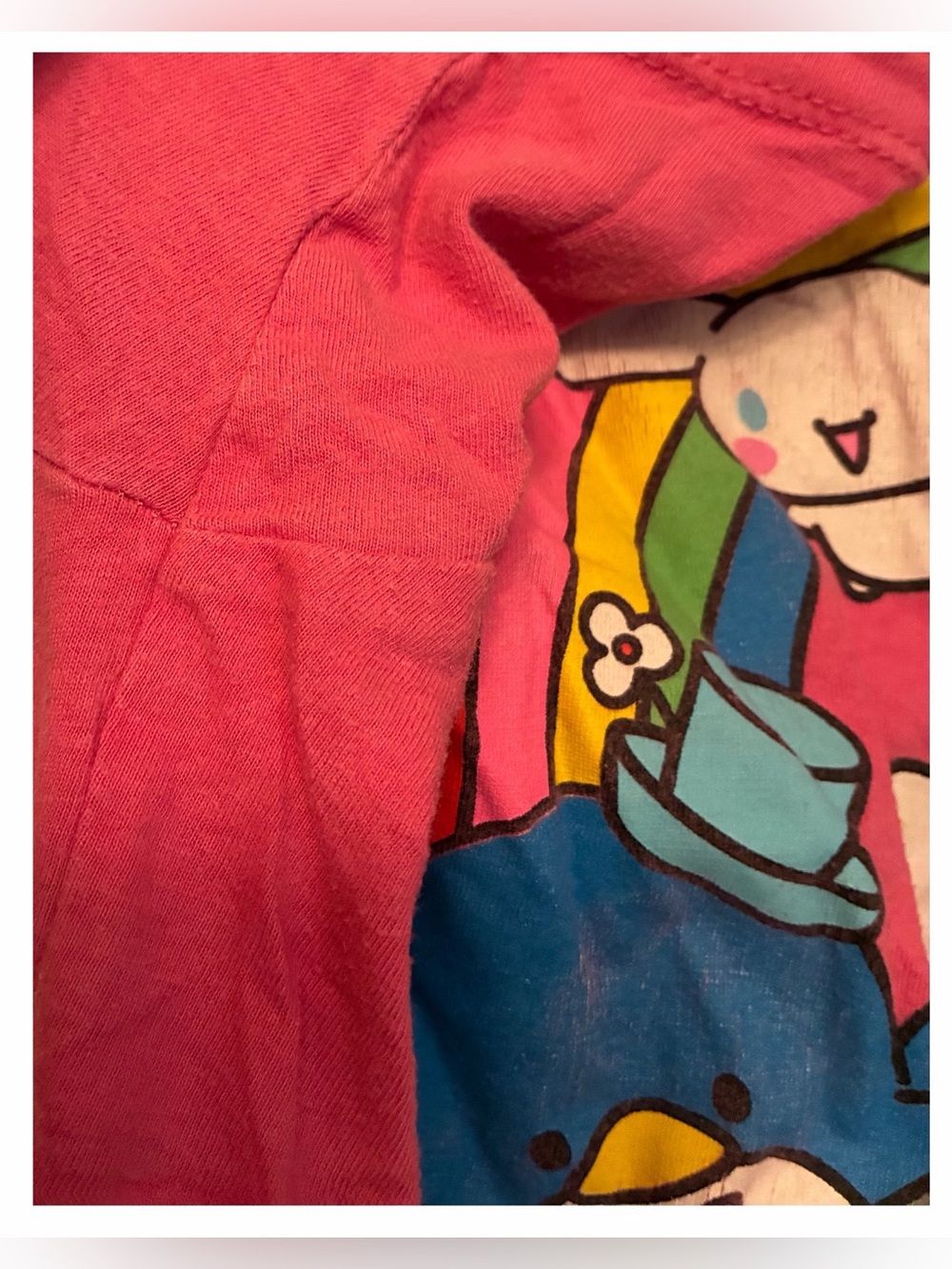 Hello Kitty Sanrio Boxy Crop Graphic Tee Pink Sz S Kawaii Y2K Harajuko Soft Girl - Picture 14 of 16